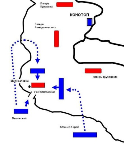 Действия Ромодановского.